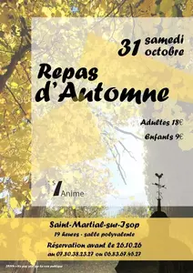 Repas d'Automne Le 31 octobre 2026
